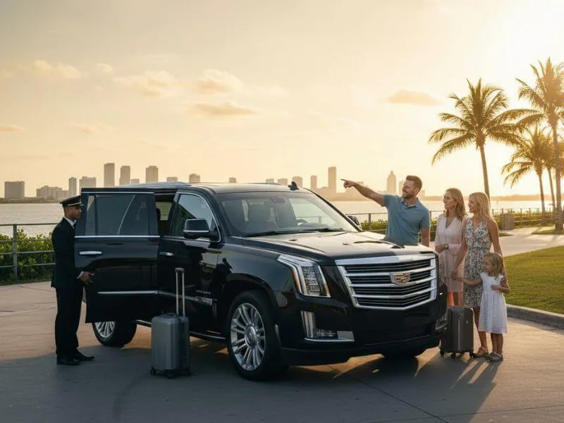 Exclusive VIP tour service in Florida, offering private transportation for families to various destinations.