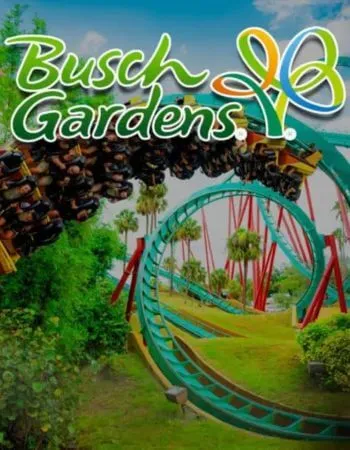 Montanha-russa do Busch Gardens Tampa, serviços de férias em Orlando e Tampa, incluindo ingressos e transporte para o parque.