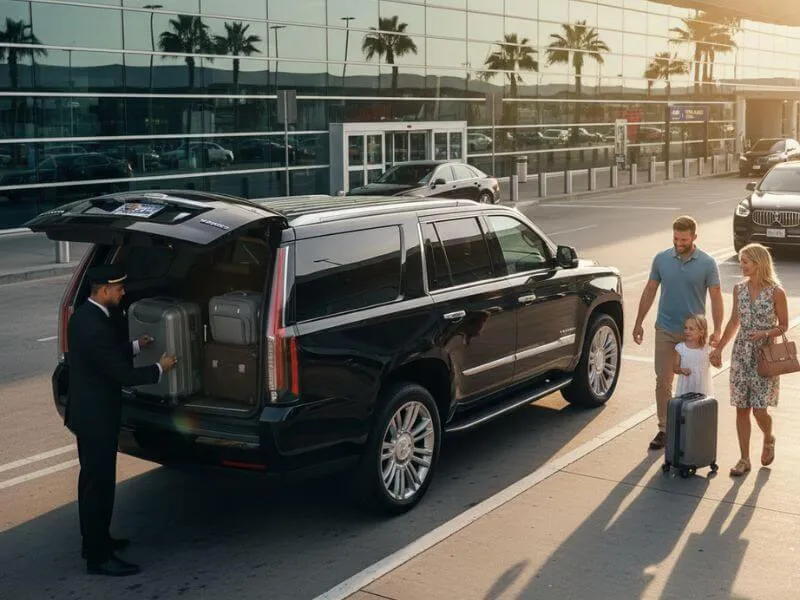 Serviço de transfer privado e translado para aeroporto em Orlando, garantindo serviço confortável e pontual em SUV de luxo.